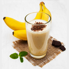 banana chocolate protein shake